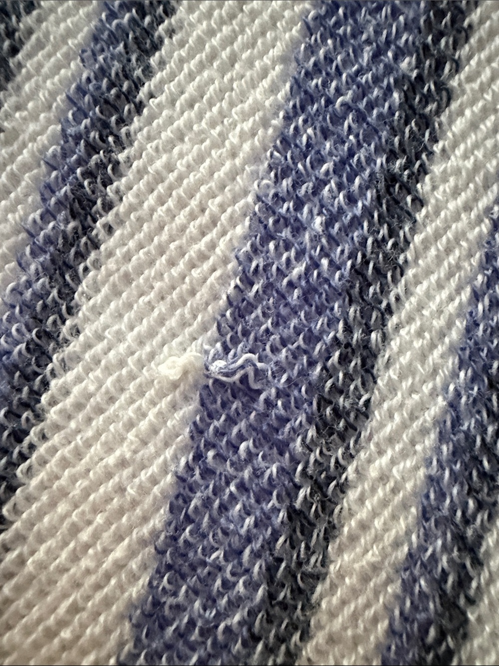 Roxy Blue and White Striped Terry Shorts - Picture 3 of 3
